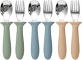 Toddler Utensils, 6 Pack kids Silverware Set by Eascrozn