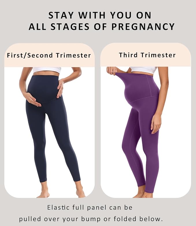 wirarpa Women's Maternity Leggings Over The Belly Pregnancy Yoga Pants Buttery - Image 5