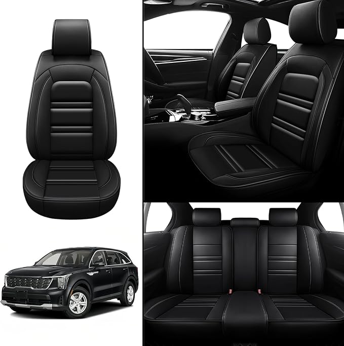 Seat Covers for kia Sorento 2003-2025 | 5-Seats Leather Seat Covers - Image 2