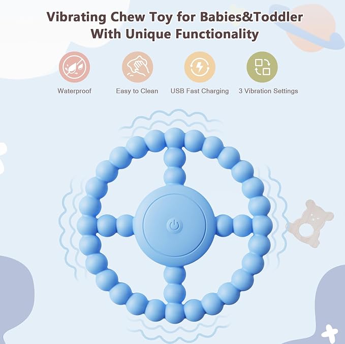 Vibrating Sensory Chew Toy, Teether Teething Toys - Image 2