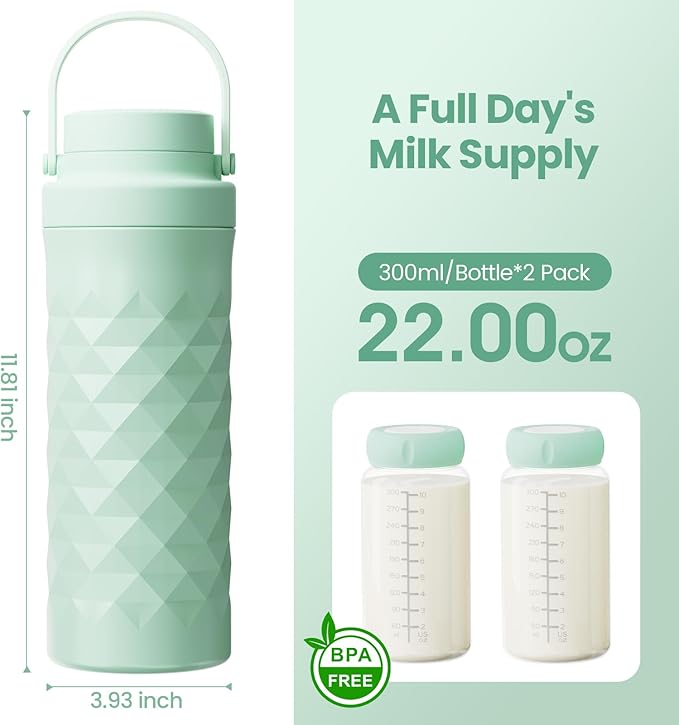 Mosthink 22oz Breast Milk Cooler Bottle, 360°Cooling Keeps Milk 24 Hours Fresh - Image 6