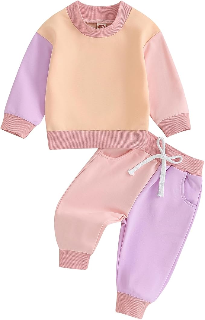 Fernvia Toddler Baby Girl Clothes 3 6 9 12 18 24 Months Fall Outfits Solid Long by Fernvia