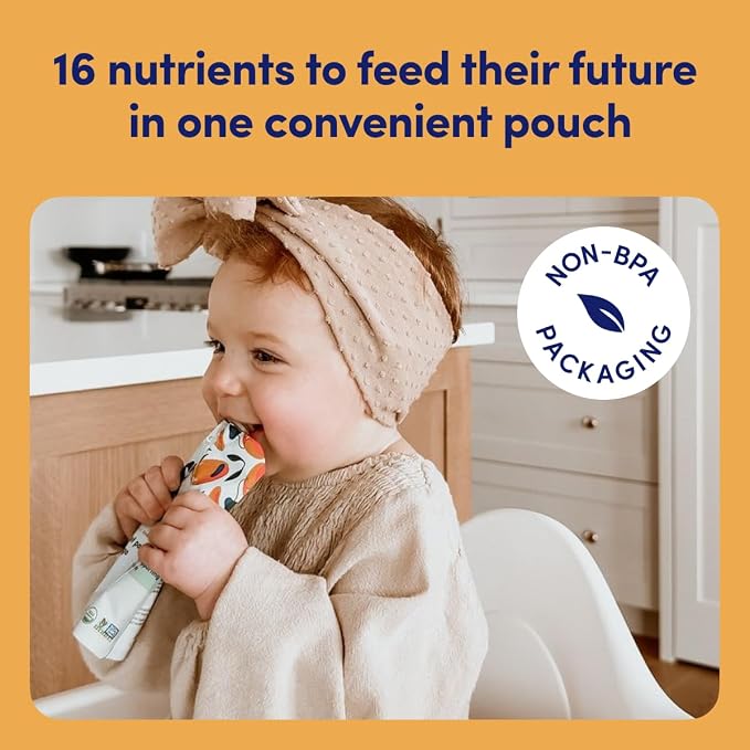 Cerebelly Organic Baby Food Pouches, Carrot Chickpea Purees, 16 Nutrients - Image 5