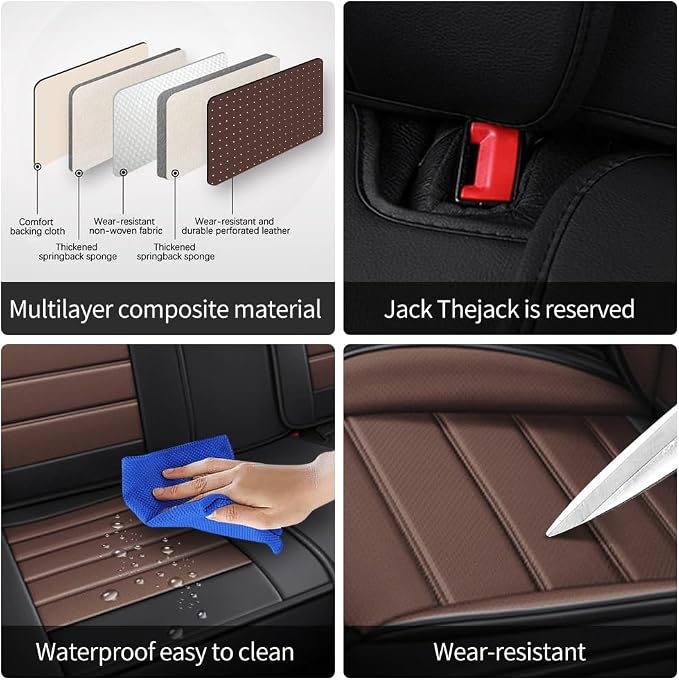 Leather Seat Cover for Ford Edge 2010-2026, Waterproof Soft Seat Covers - Image 6