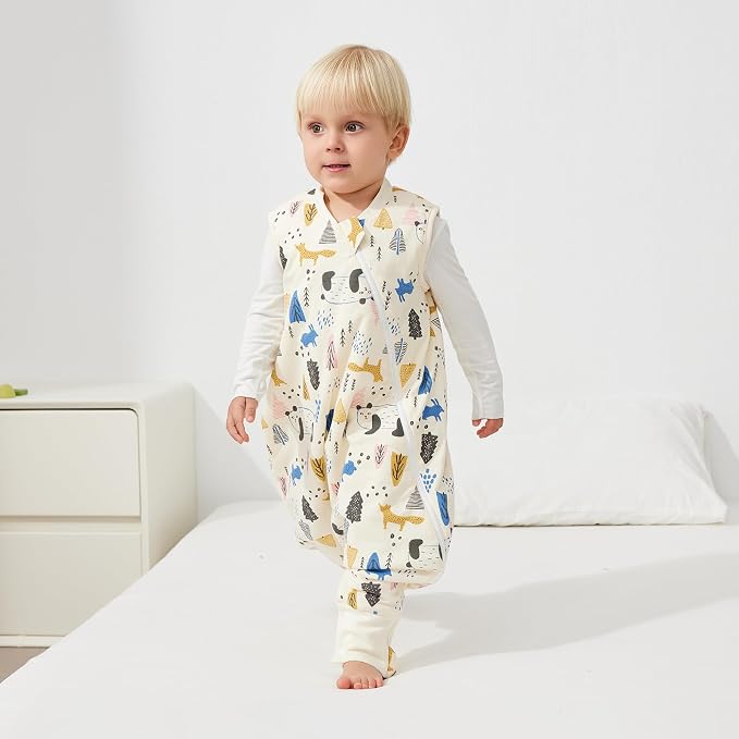 Duomiaomiao 2.5 TOG Toddler Sleep Sack 3-4T 100% Cotton Winter Side Open Zipper - Image 3