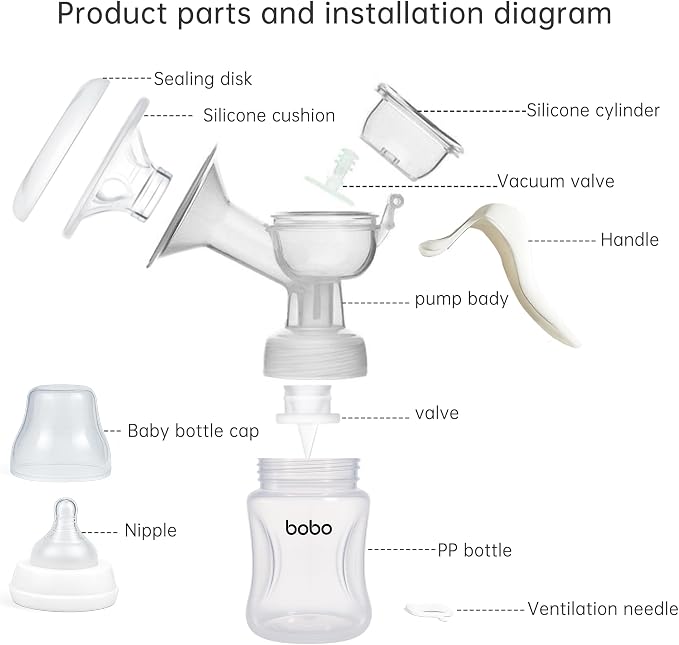 YOHKOH Manual Breast Pump with Silicone Cushion - Image 7