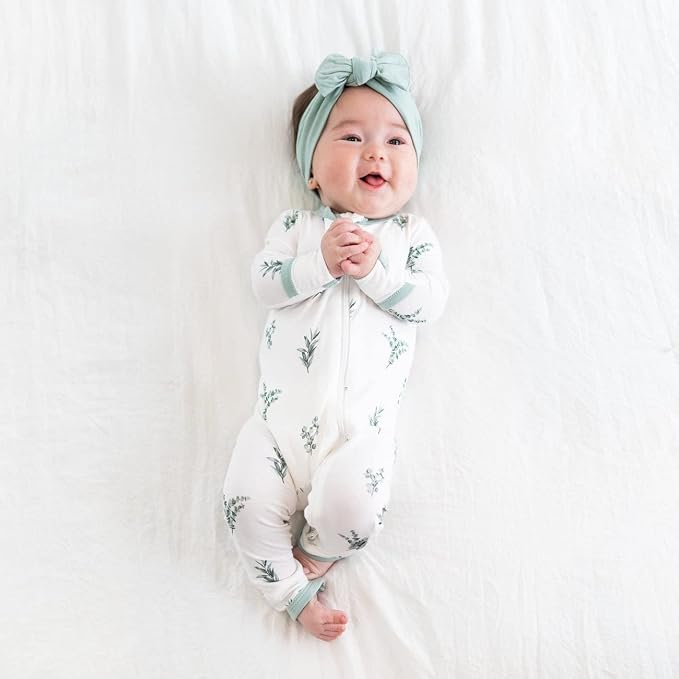 KYTE BABY Unisex Rayon Made From Bamboo Zippered Rompers 0-24 Months - Image 2