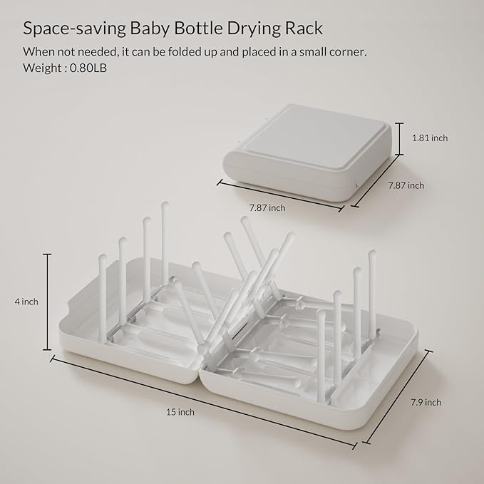 Travel Bottle Drying Rack Space Saving, Foldable Bottle Drying Rack - Image 3