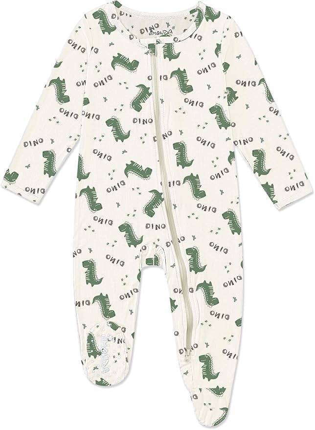 Jimonda Baby Girls Boys Footed Pajamas, Rayon From Bamboo, 2 Way Zipper Long by JimondaBaby