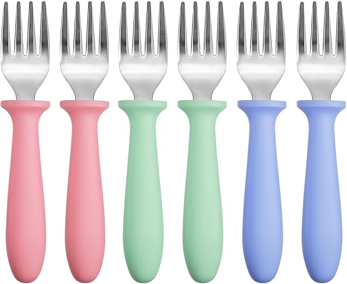 Pimoys 6-Pack Stainless Steel Toddler Forks Baby & Kids Utensils by PimoysLivingNecessities
