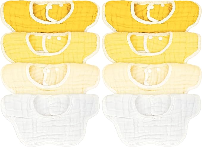 EllieHouse Baby Bibs for Girls Boys 8 Pack Muslin Drool Teeth Drooling Teething by EllieHouseVIPBrandExclusive