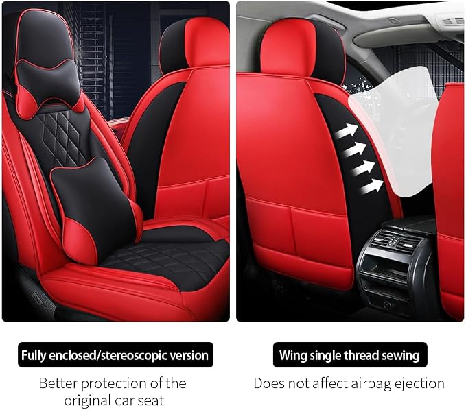 Leather Car Seat Covers for Volkswagen Atlas 2019-2023 Waterproof, Breathable - Image 4