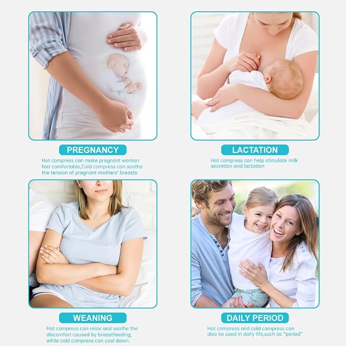 Hot/Cold Breast Gel Bead Ice Packs Breast Cooling/Heat Pads Relief - Image 8