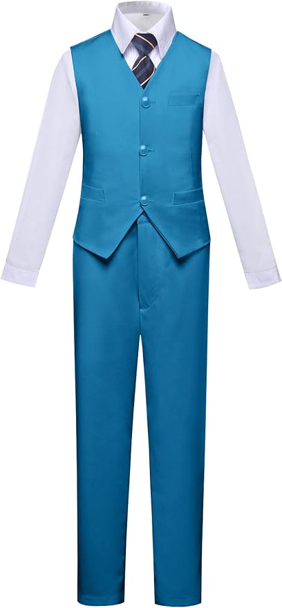 Visaccy Boys Suits Slim Fit Dress Clothes Ring Bearer Outfit - Image 6
