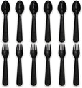 12 Pcs Kids Spoons and Forks Toddler Utensils Plastics Reusable Silverware Baby by Muulaii
