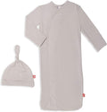 Magnetic Me Modal Newborn Sleeper Gown & Hat Set | Silky Soft Modal Fabric by magneticme