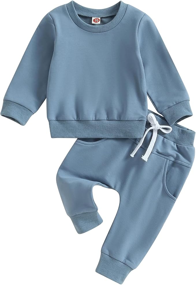 Tiaham Baby Boy Clothes Girl Outfits Fashion Sweatshirt Sweat Pant Kids Toddler by Tiacham
