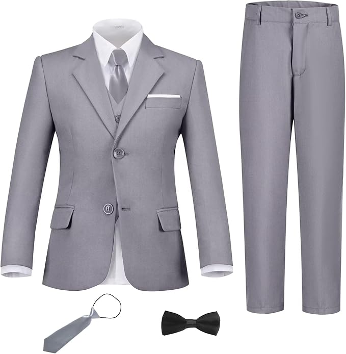 Boys Suit Set Slim Fit Kids Formal Suits Toddler Tuxedo Wedding Prom Classic by FxzpiodiMENSSUITS