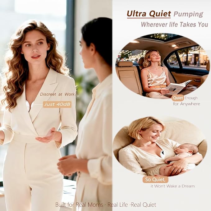 Wearable Breastfeeding Pump, 4 Modes & 12 Levels, Hands Free Breast Pump - Image 5