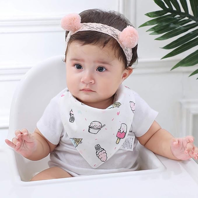 JN&LULU 3 Pack Newborn Baby Bibs Bandana Drool Bibs - Image 3