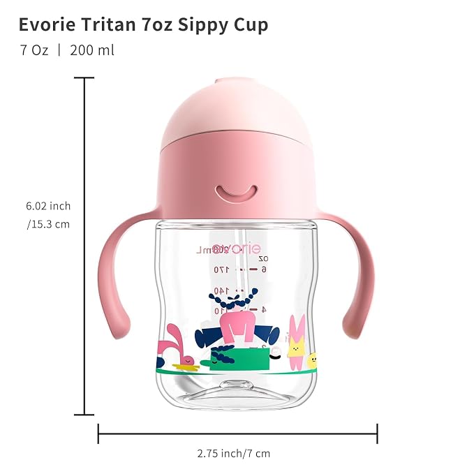 Evorie Tritan Weighted Straw Sippy Cup - Image 8
