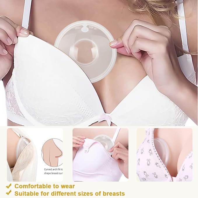 New Model with Plugs! 2PCS Breast Shells, Milk Saver, Wearable Nursing Cups - Image 5