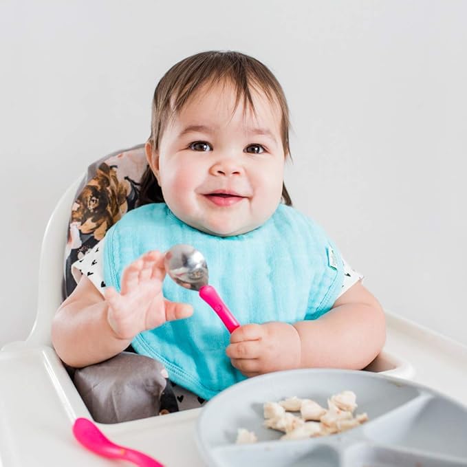 green sprouts Absorbent Organic Cotton Muslin Bibs, 0-12mo Hypoallergenic - Image 7
