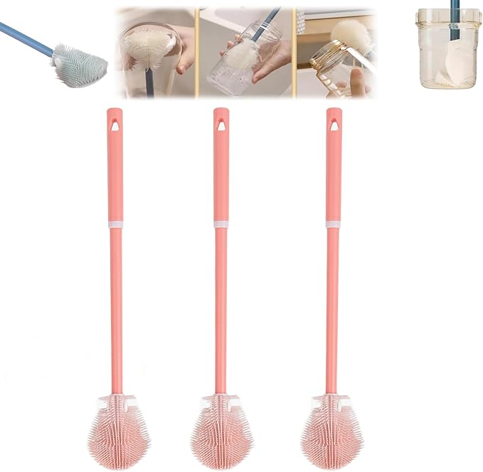3Pcs 360° Flexible Silicone Bottle Brush by Unknown