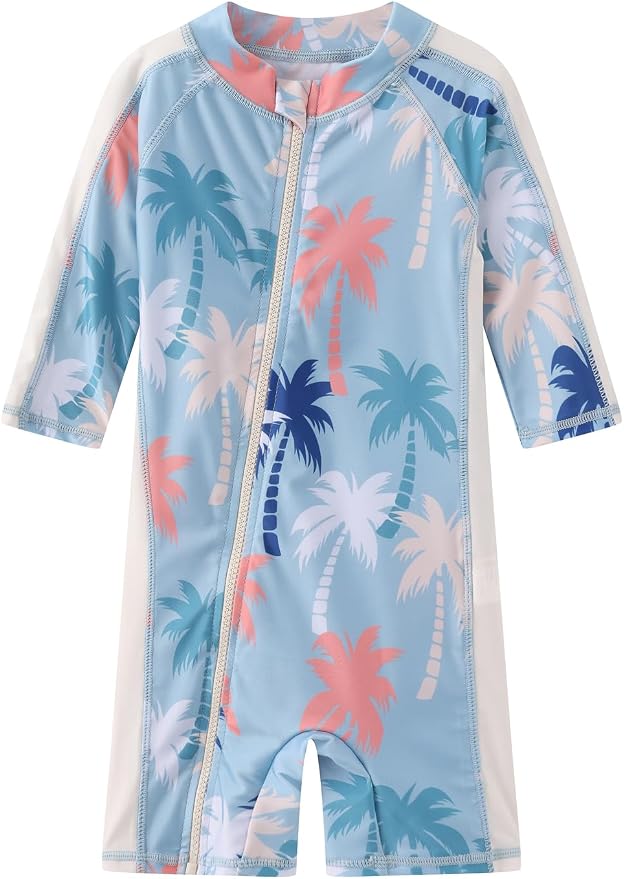 Toddler Baby Boys Swimsuit Rashguard One Piece Zipper Bathing Suit - Image 3