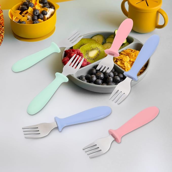 Pimoys 6-Pack Stainless Steel Toddler Forks Baby & Kids Utensils - Image 4