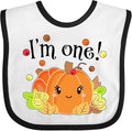 inktastic I'm One- Pumpkin Birthday Autumn Baby Bib by Inktastic