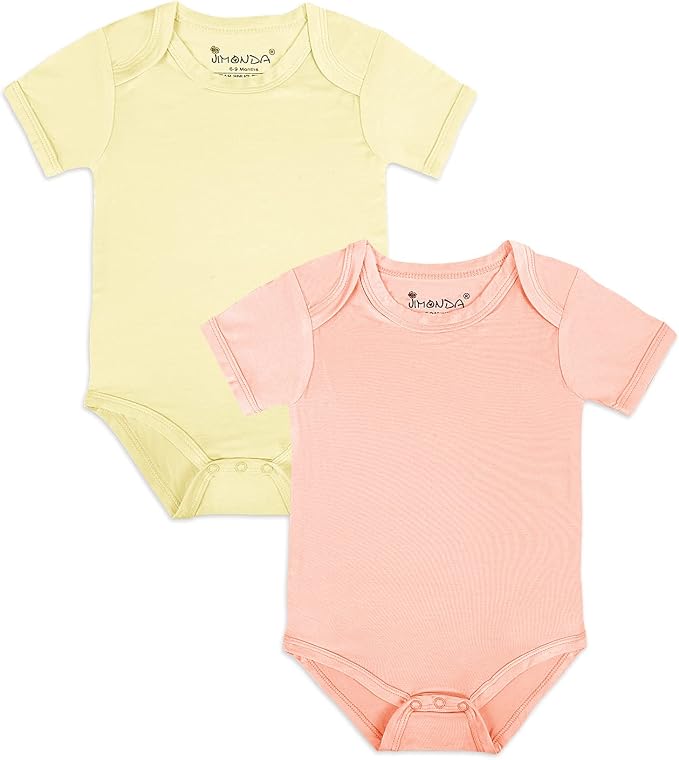 Jimonda Baby Bodysuits Rayon from Bamboo Short Sleeve Baby Boys Girls Rompers by JimondaBaby