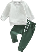 Toddler Baby Boy Clothes Solid Color Long Sleeve Crewneck Sweatshirt Top Casual by MABABY