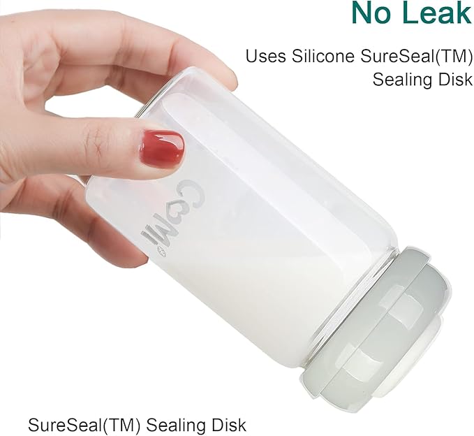 COMI Wide Neck Glass Breastmilk Collection n Storage Bottle, 4 Packs, 6oz - Image 4
