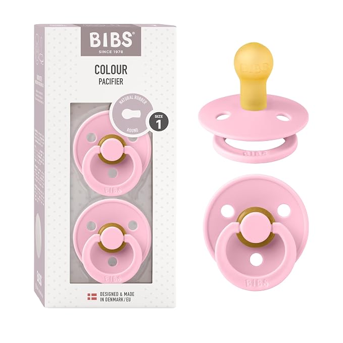 BIBS Pacifiers Colour Collection | Natural Rubber Baby Pacifier | Set of 2 by BIBS
