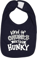 Wild Bobby Kind of Chunky Extra Hunky Humor Infant Premium Jersey Baby Bib by WildBobby