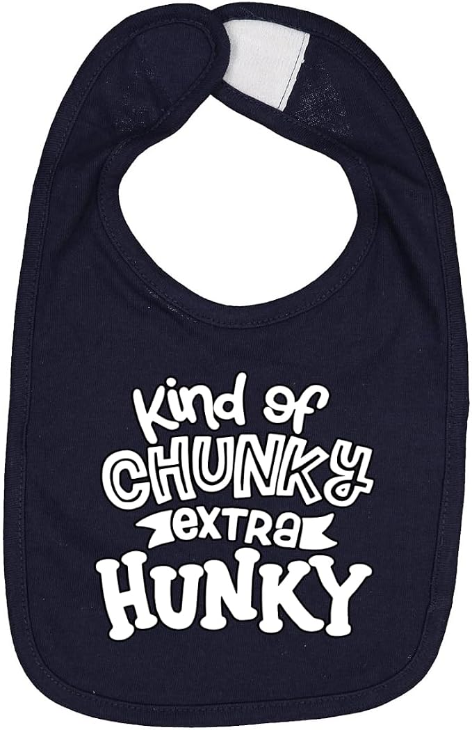 Wild Bobby Kind of Chunky Extra Hunky Humor Infant Premium Jersey Baby Bib by WildBobby