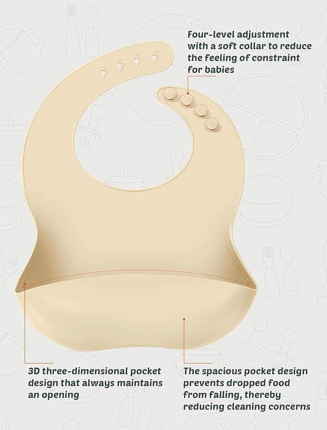 Silicone Baby Feeding Set 9 Pcs, Spill-Proof Suction Plate, Silicone spoon&forks - Image 5