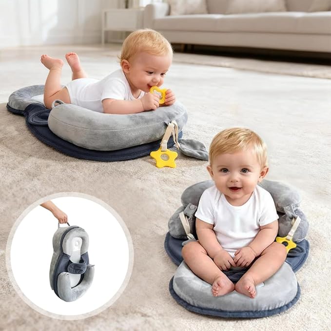 Baby Feeding Pillow, Anti Overflow Breastfeeding Pillow, Tummy Time Mat & Baby - Image 2