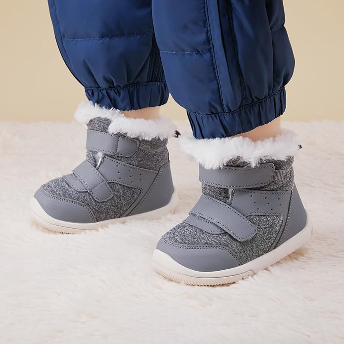 BMCiTYBM Toddler Baby Winter Snow Boots Boy Girl Faux Fur Warm Non Slip First - Image 2