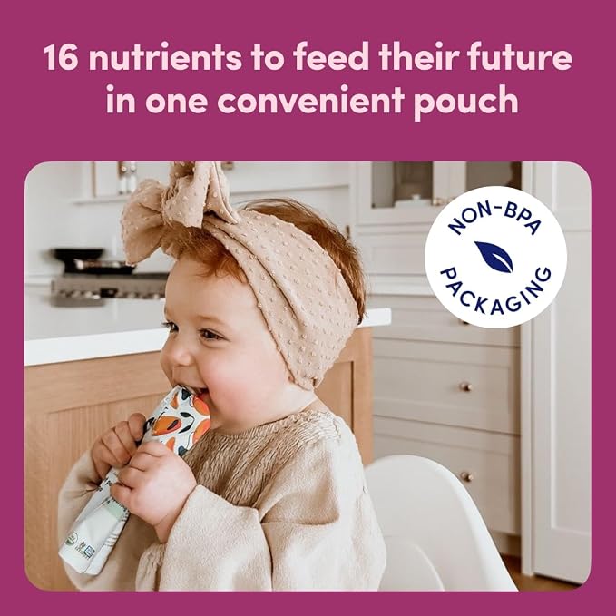 Cerebelly Organic Baby Food Pouches, Beet Carrot Blueberry Purees, 16 Nutrients - Image 5