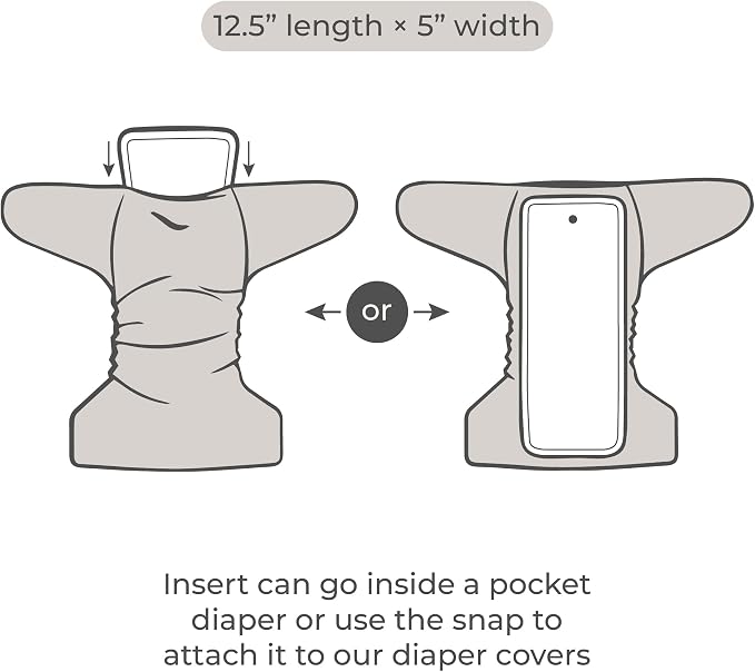 Nora's Nursery Hemp Inserts for Cloth Diapers – 4-Layer Super Absorbent - Image 4
