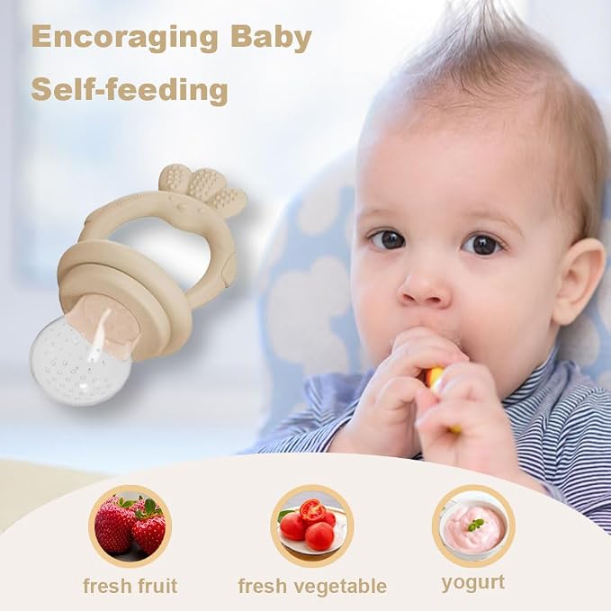 Baby Food Fruit Feeder, Breastmilk Baby Popsicle Molds, Silicone Teether - Image 4