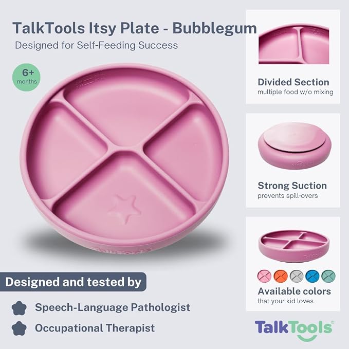 TalkTools Itsy Plate Must-Have Silicone Baby Plates - Image 3