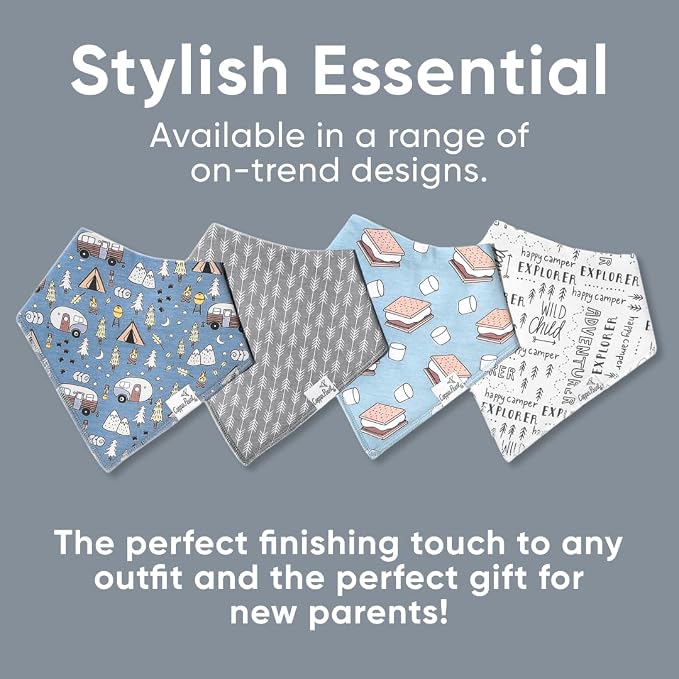 Copper Pearl 4 Pack Soft Cotton Baby Bibs - Image 6