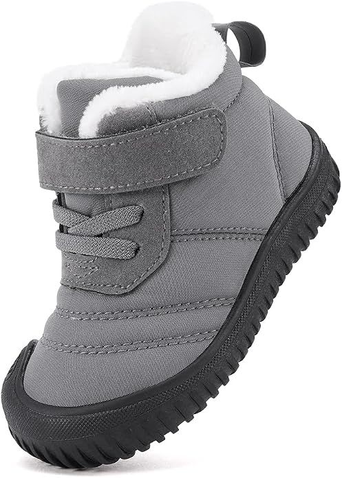 BMCiTYBM Toddler Baby Snow Boots Winter Shoes Boys Girls Cold Weather Baby Faux - Image 3