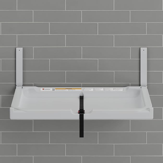Foundations Elements Horizontal Wall-Mounted Baby Diaper Changing Station - Image 7