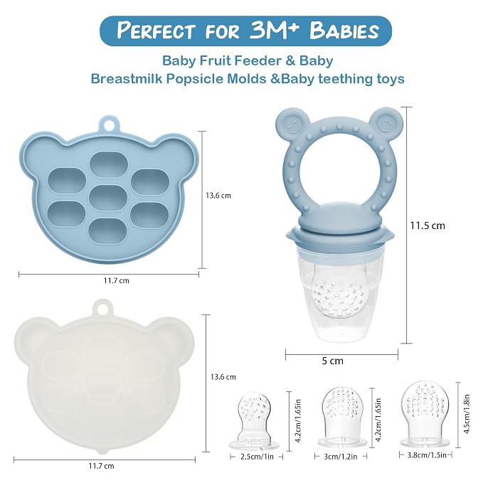 WAJIAYON Baby Breastmilk Popsicle Molds & Babies Fruit Feeder, Infant Food - Image 7