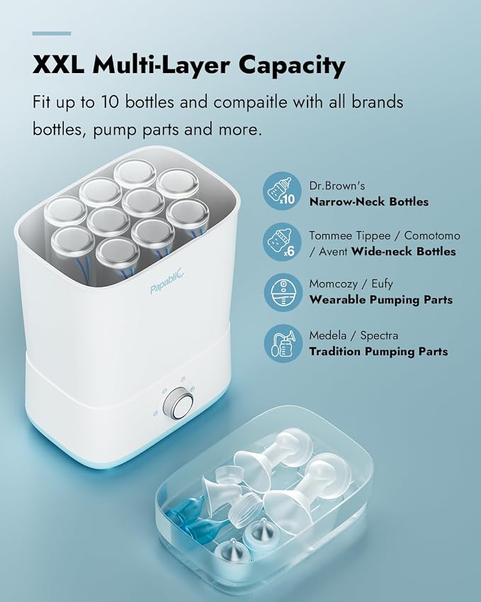 Papablic Baby Bottle Sterilizer and Dryer Pro, Esterilizador De Biberones - Image 4