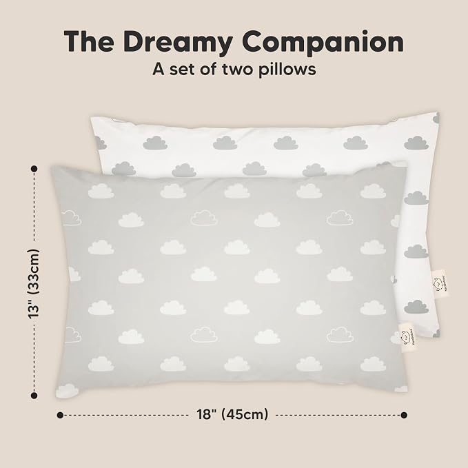 KeaBabies 2-Pack Toddler Pillow 13x18 - Image 3
